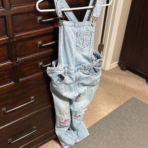 Cat & Jack Kids Overalls - Multicolor Stripes and Denim